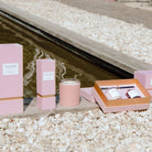 Pink leather porcelain peony candle, foto 6