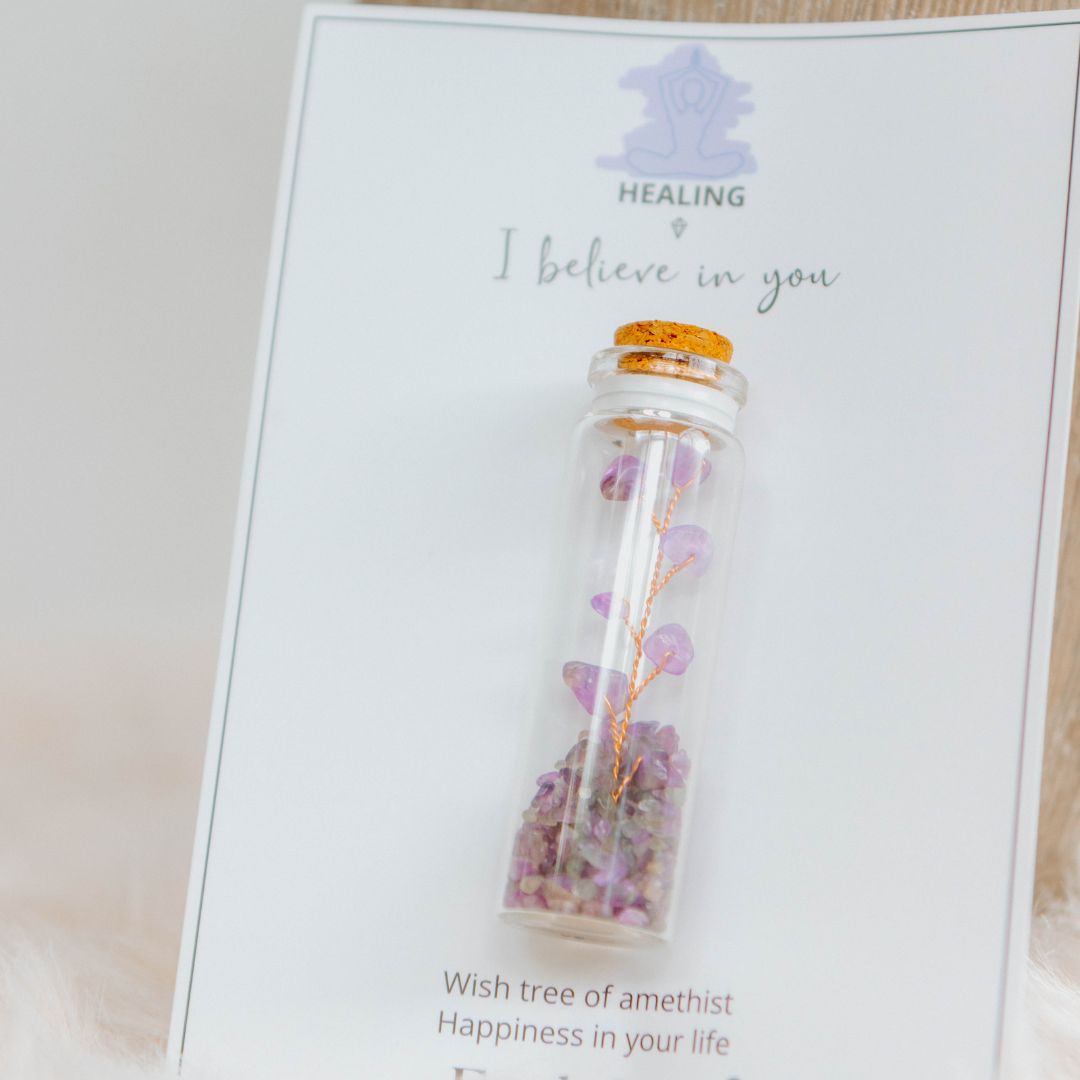 Wish bottle healing card amethist, foto 4
