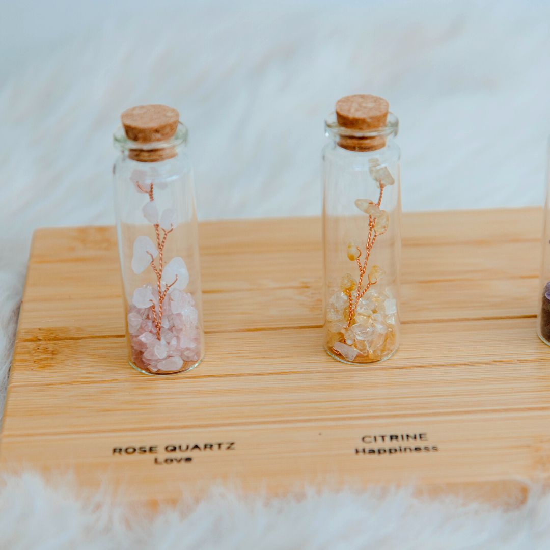 Wish bottle love card rosequartz, foto 3