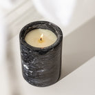 Zwarte marmeren luxe geurkaars
