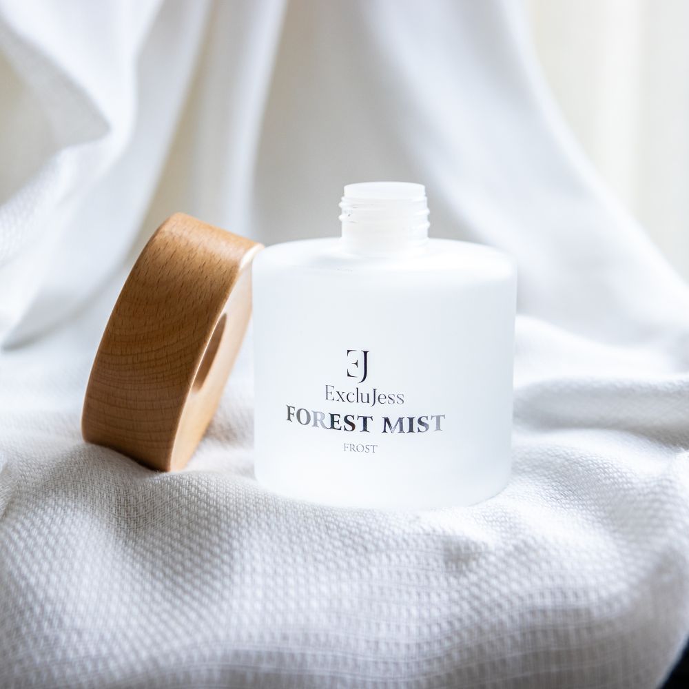 cadeau set geurkaars en geurstokjes forest mist frost (2)