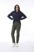 Cord Solid Jeggings Military