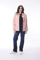 Cord Solid Shacket Blush Pink