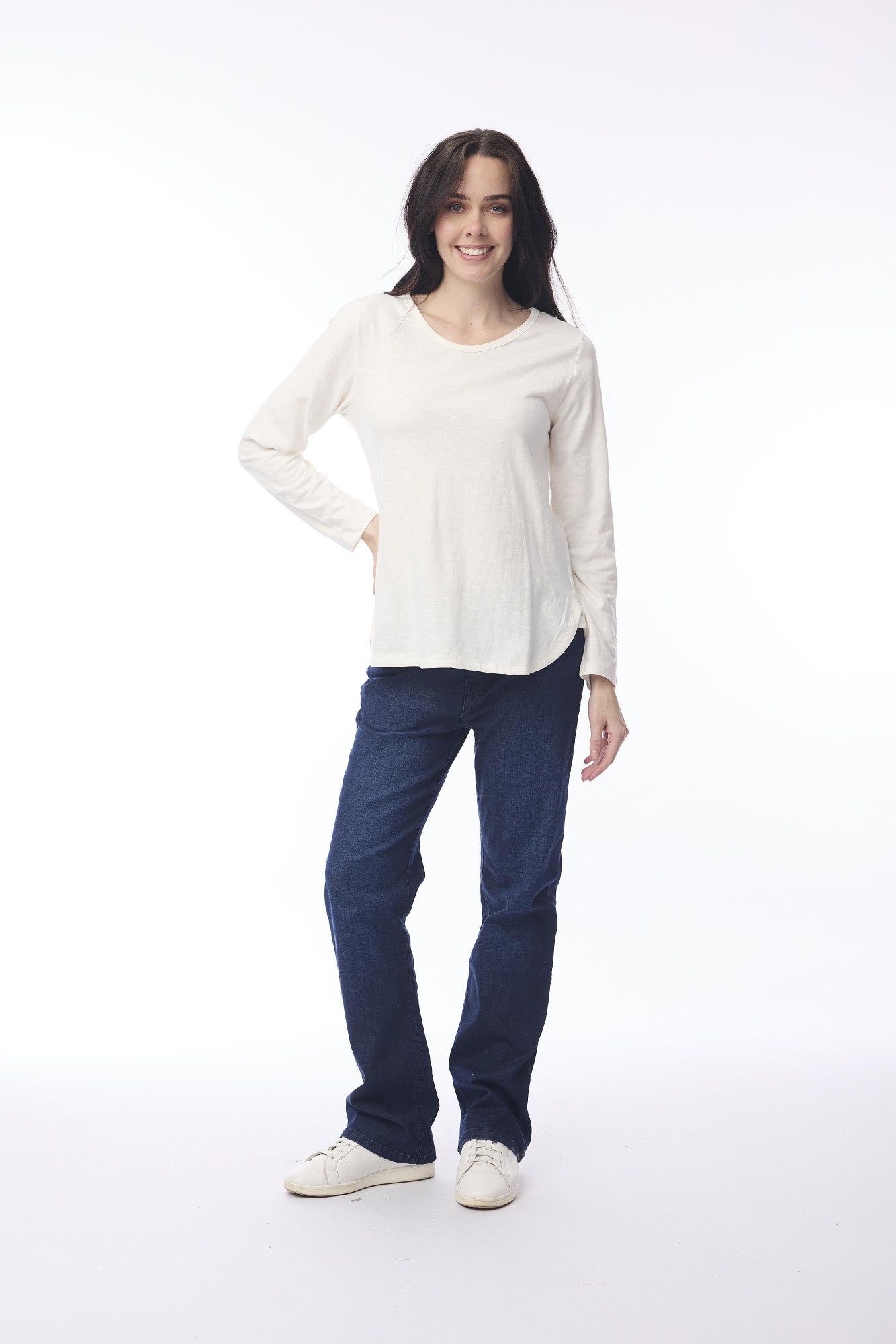 Essential Knit Tee Crew Winter White