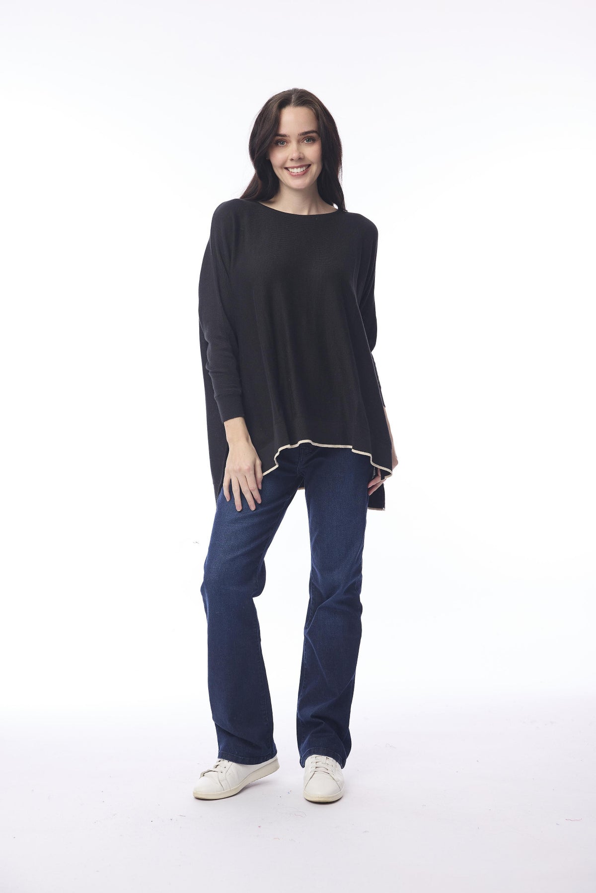 Knit Top Oversize Black