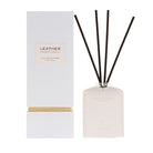 witte geurstokjes vanille en coconut leder flesje