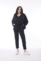 Zipper Hood Oversize Black